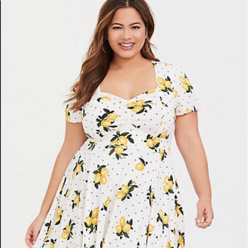 Torrid lemon swing dress